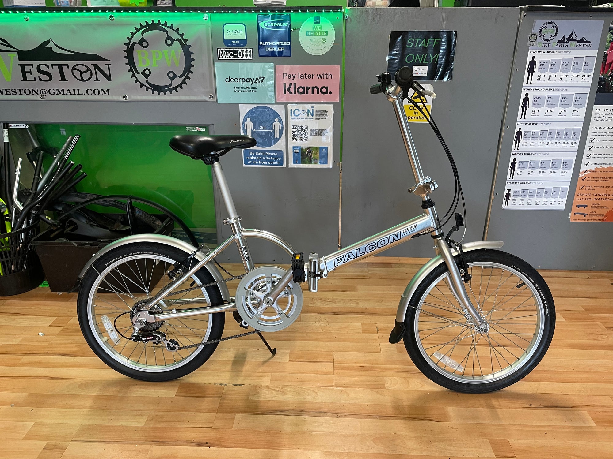 FALCON NIMBUS FOLDING CHROME BIKE
