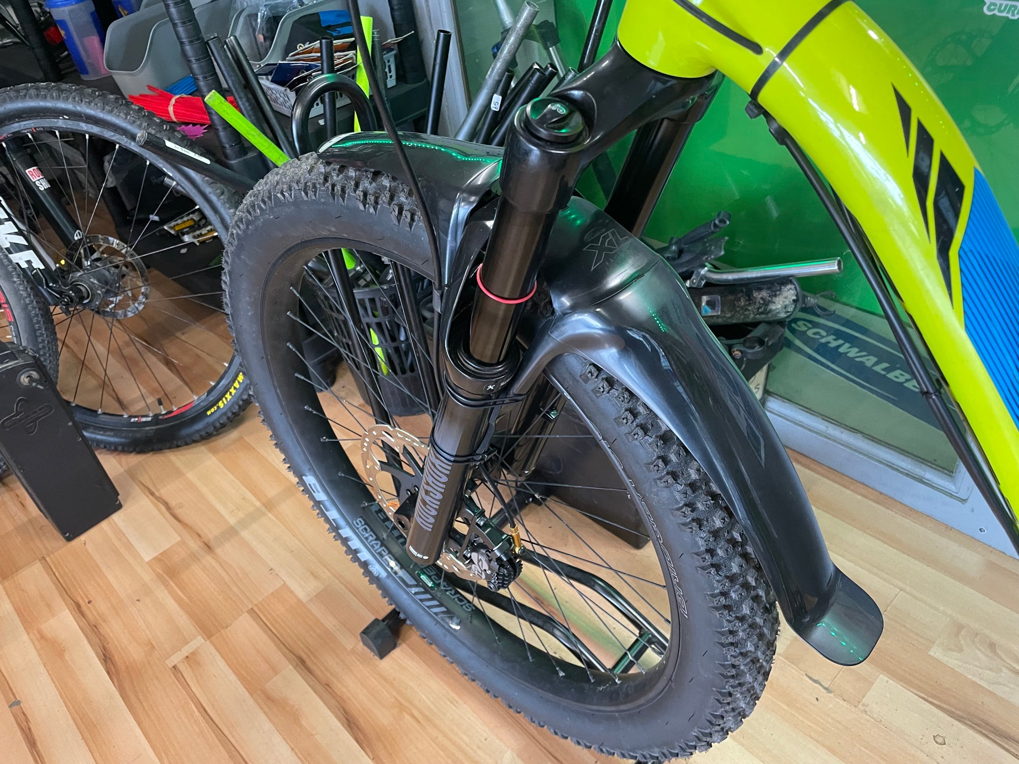 Specialized Fuse 6 Fattie Eddition Custom Mid Drive E motor conversion Electric Yellow 20” frame