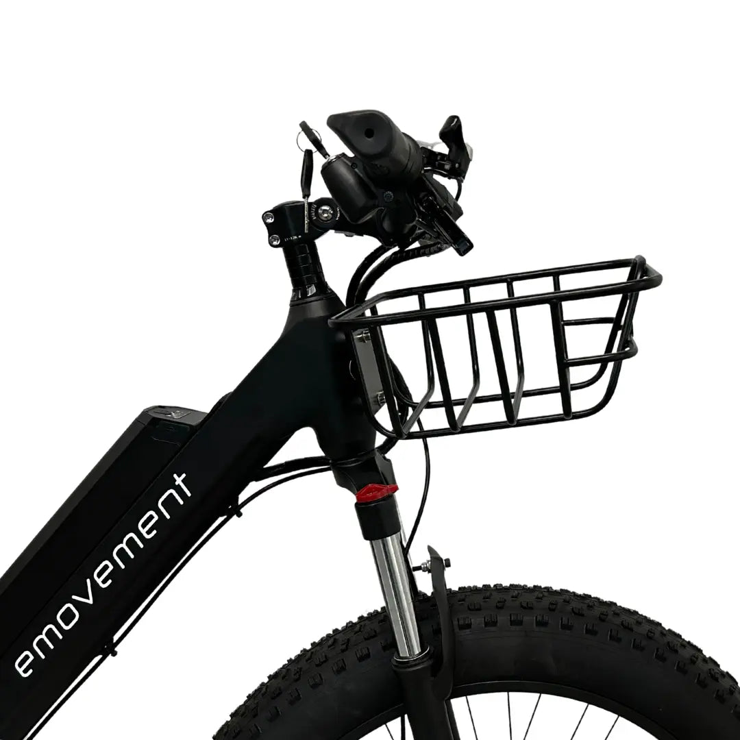 E-MOVEMENT E-BIKE - ARIES 250W 14AH 48v BATTERY – Fat Tyre Mountain E-Bike in Black