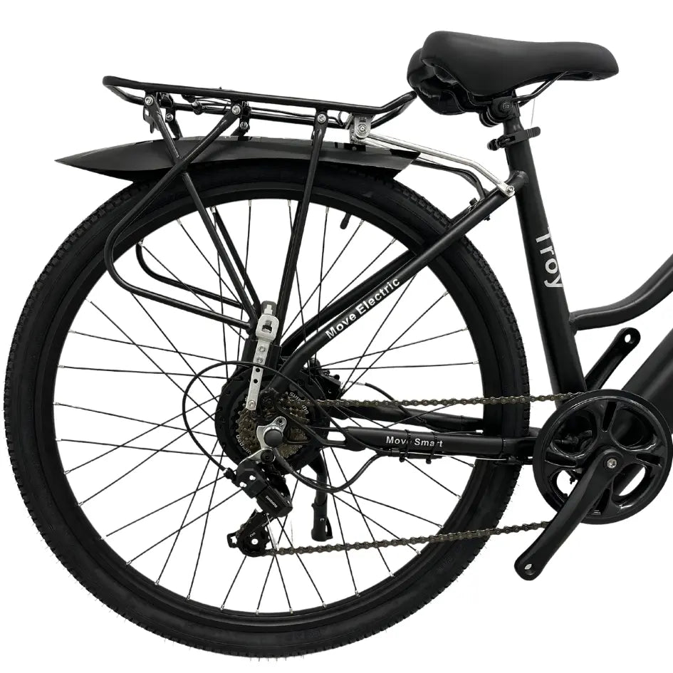 E-MOVEMENT E-BIKE - Troy City 250W – Step-Through Electric Road Bike in Black