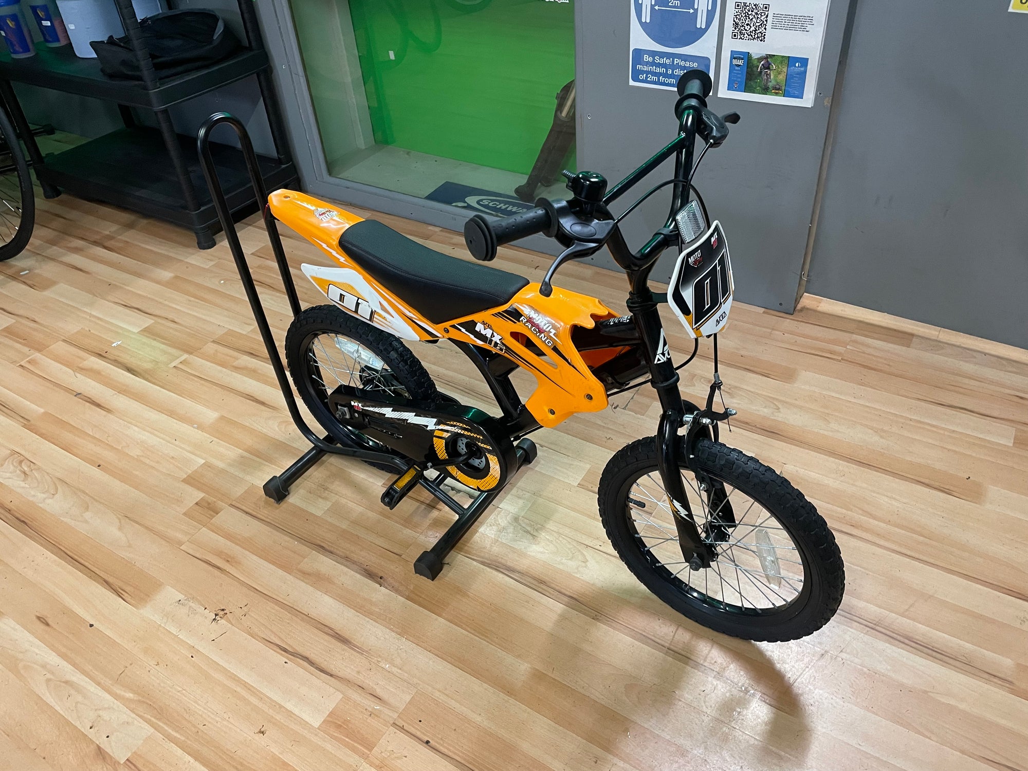 Moto racing MX16 Kids scrambler 14” black/orange