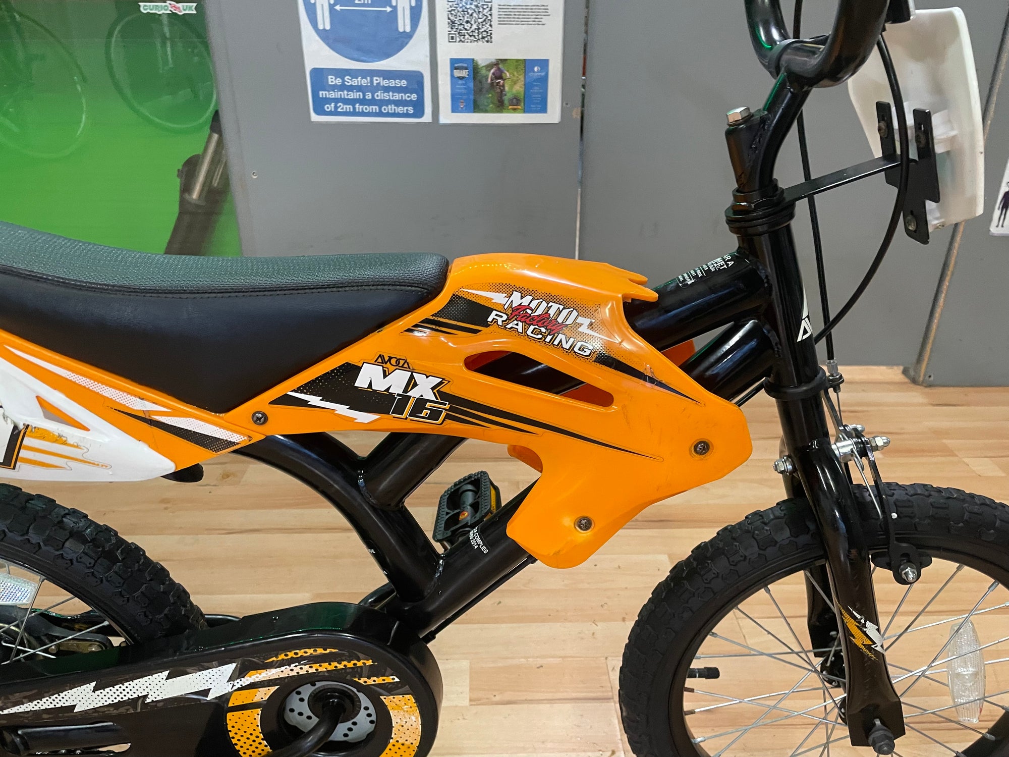 Moto racing MX16 Kids scrambler 14” black/orange