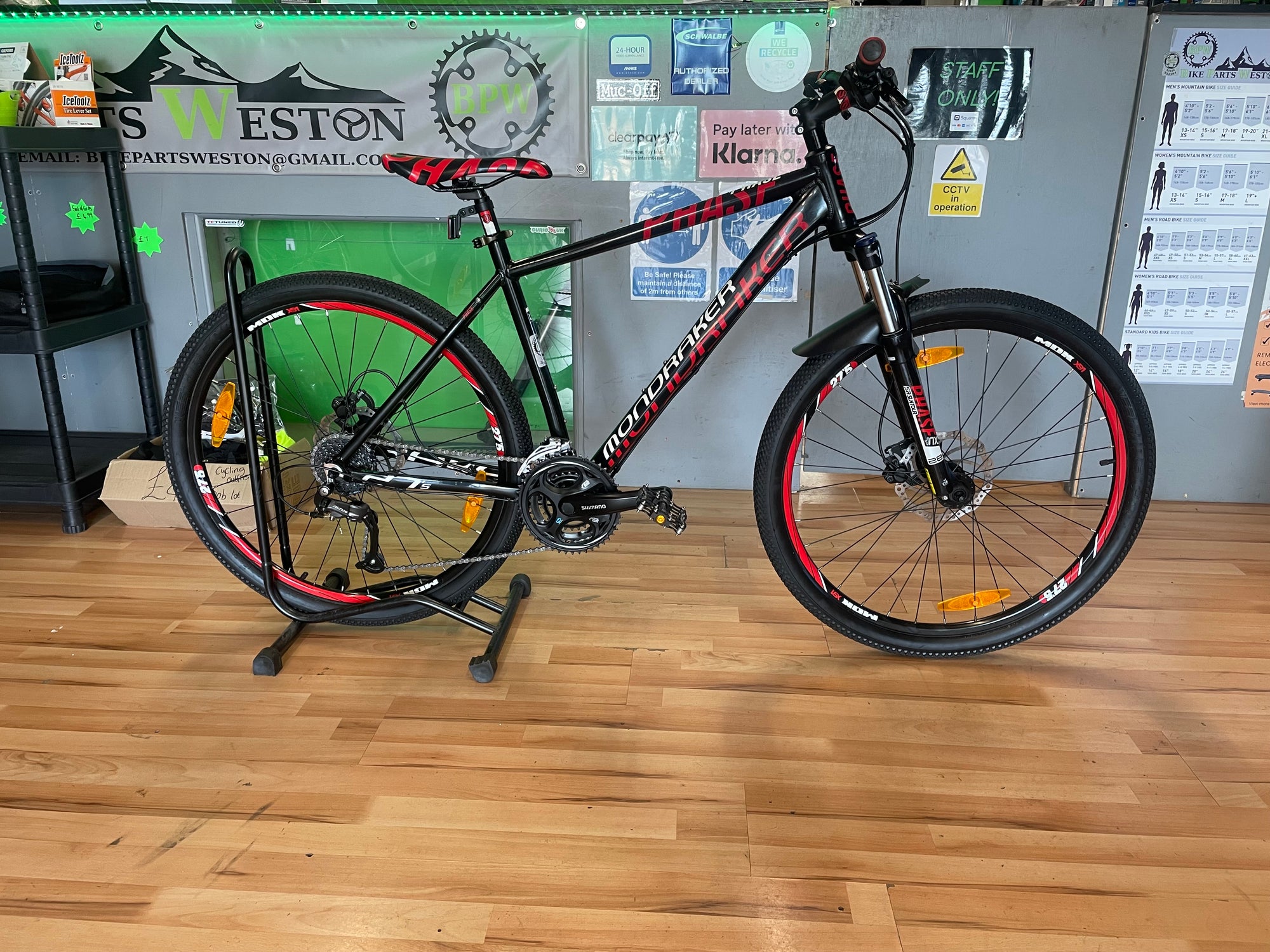 MONDRAKER PHASE 27.5 MTB BLACK/RED 19”