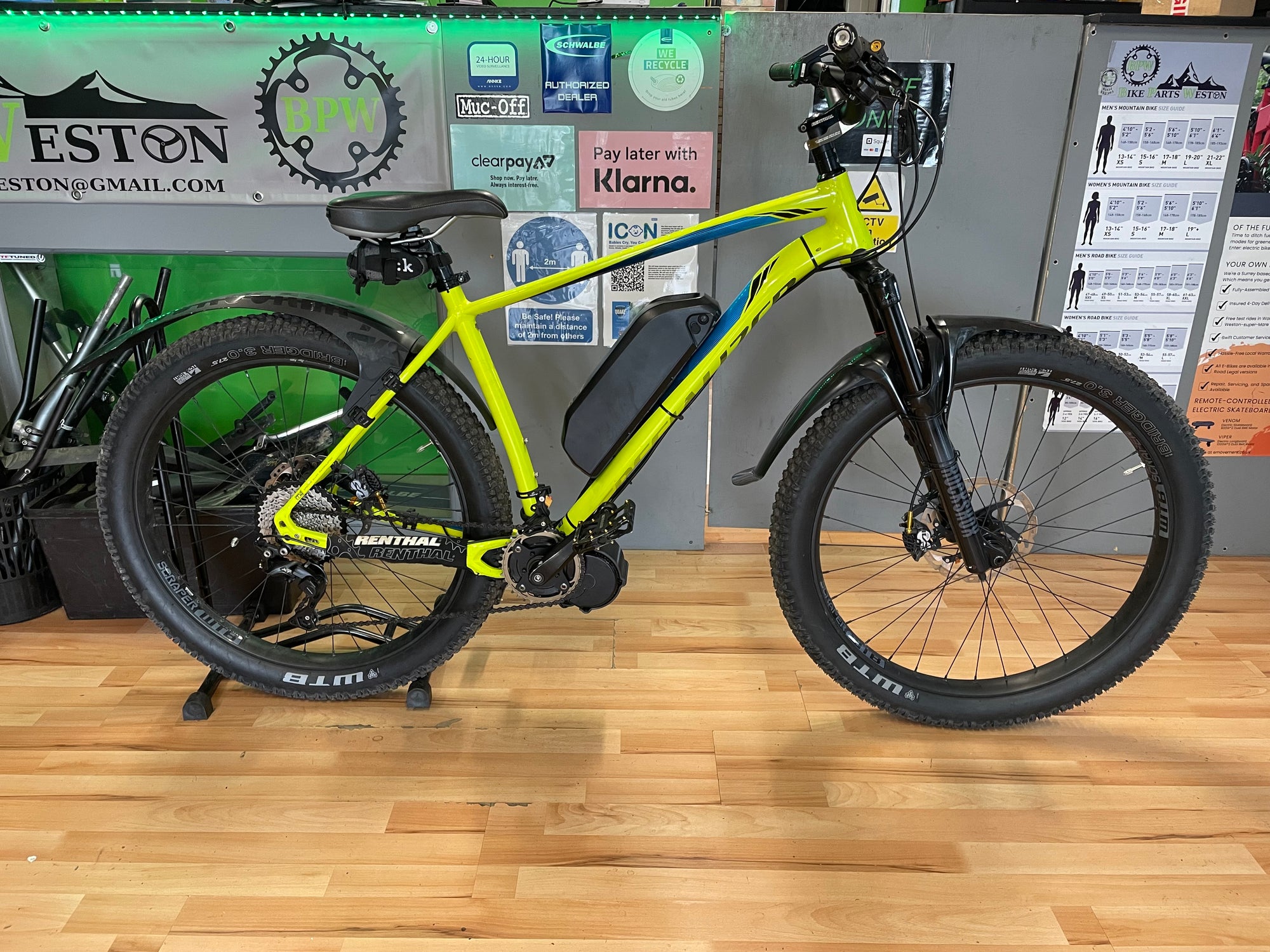 Specialized Fuse 6 Fattie Eddition Custom Mid Drive E motor conversion Electric Yellow 20” frame