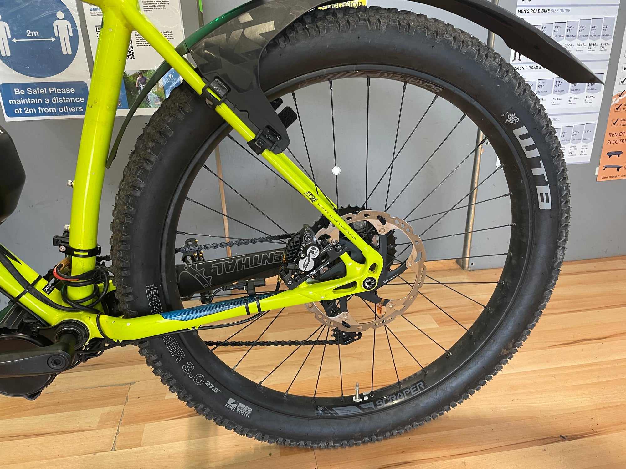 Specialized Fuse 6 Fattie Eddition Custom Mid Drive E motor conversion Electric Yellow 20” frame