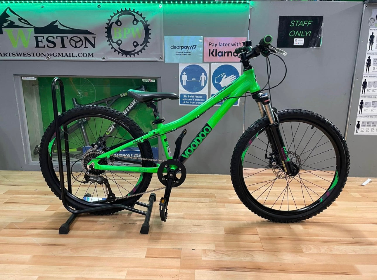 VOODOO BAKKA MTB 12" FRAME SUITABLE 7-10 YEARS GREEN