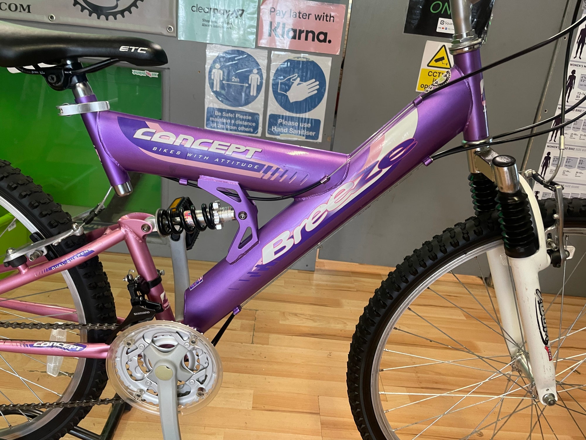 Concept Breeze Full Suspension MTB 17” Pink/Purple