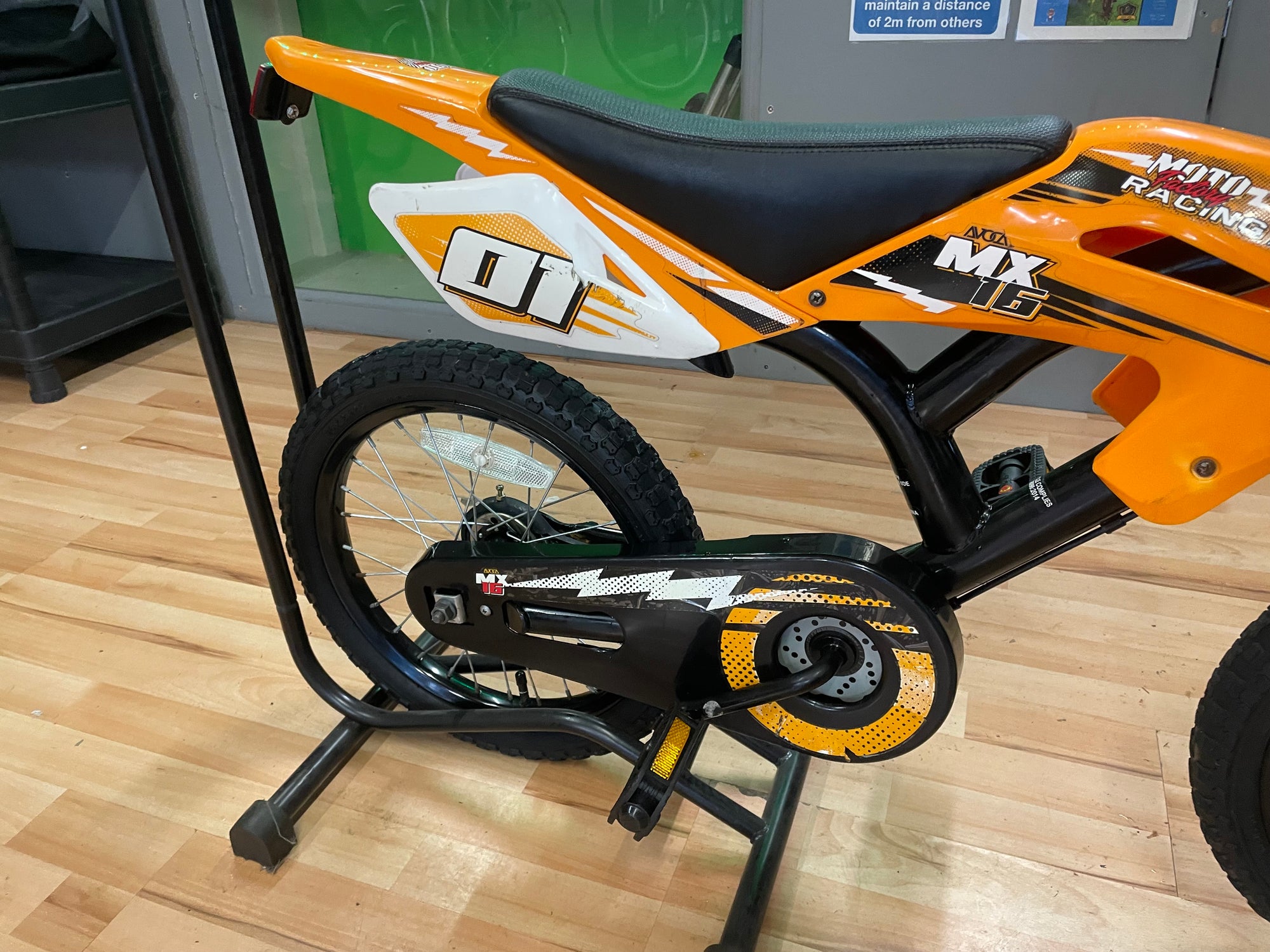 Moto racing MX16 Kids scrambler 14” black/orange