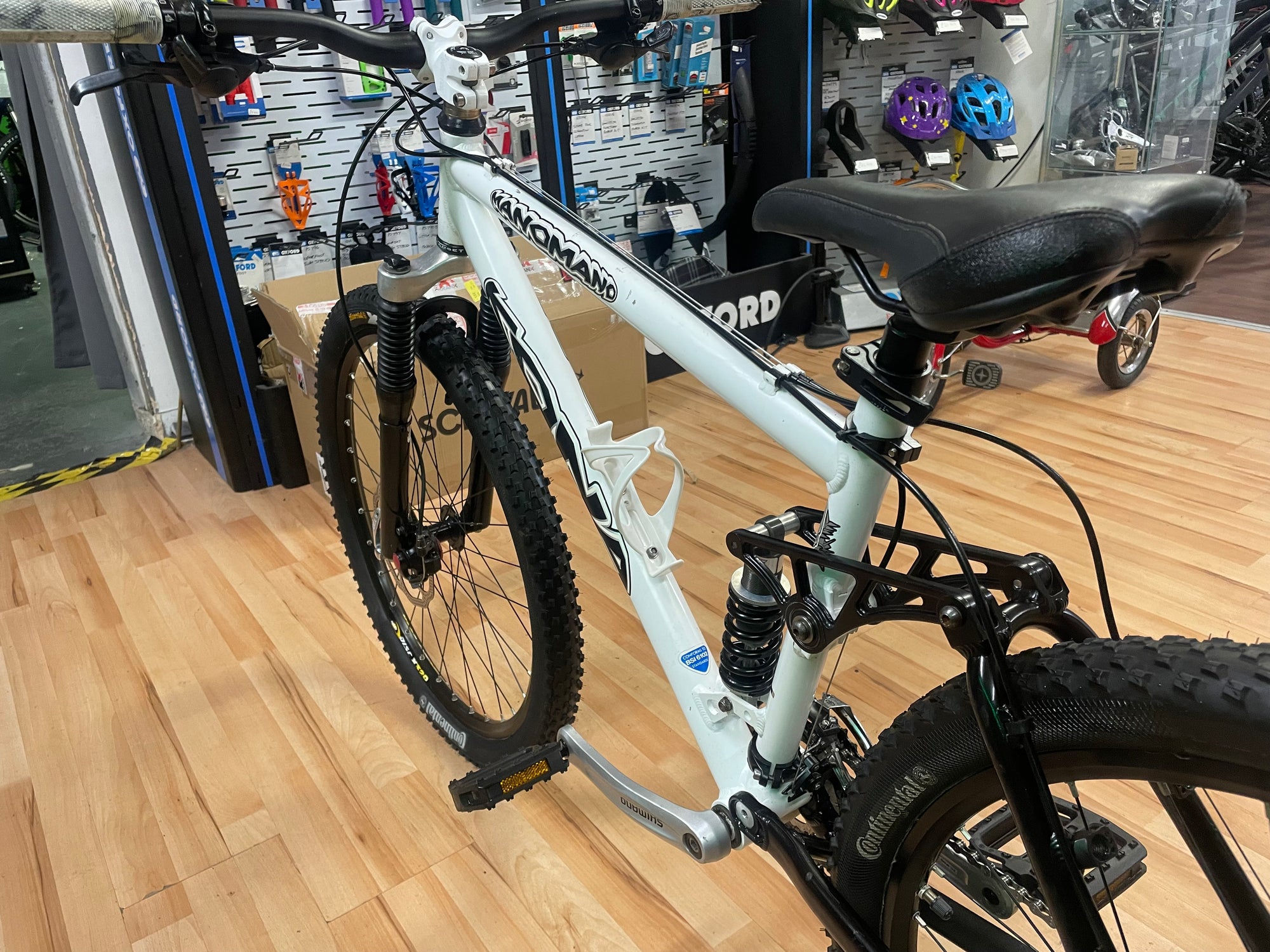KONA MANOMANO MTB FULL SUSPENSION BIKE WHITE 17”