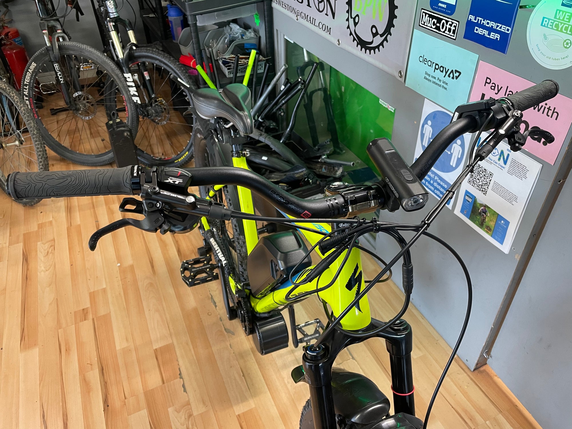 Specialized Fuse 6 Fattie Eddition Custom Mid Drive E motor conversion Electric Yellow 20” frame